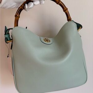 GUCCI Diana Medium Bamboo leather shoulder bag